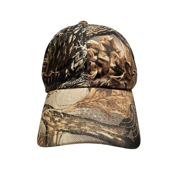 Cabela's Camo Strap Back Cap Hat Seclusion 3D Pattern With GO AWAY REPELLENT - Picture 2 of 12